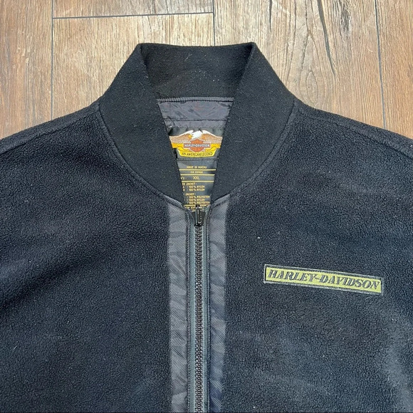 VINTAGE HARLEY DAVIDSON FLEECE JACKET - Picture 2 of 3